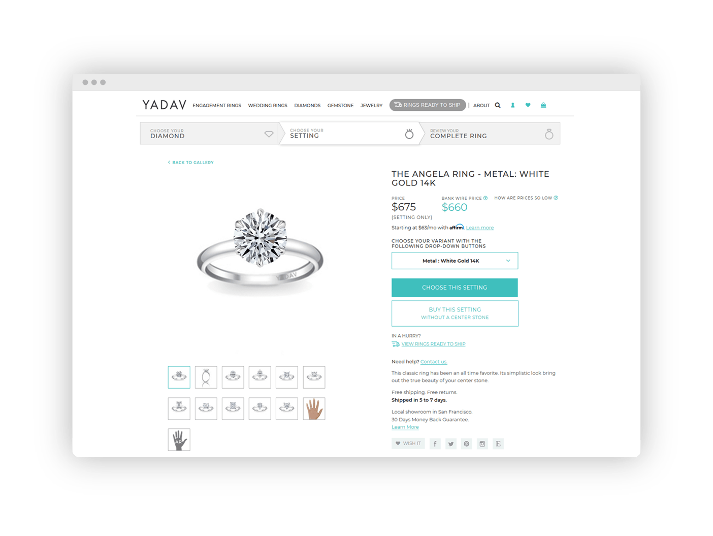 ring with ar screen